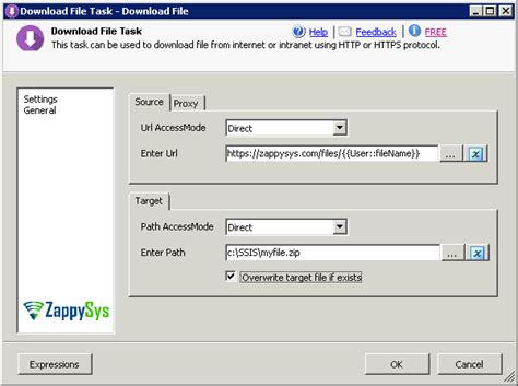 Download file SSIS.